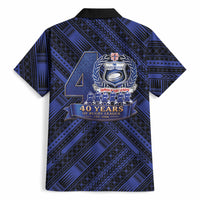Toa Samoa 40th Anniversary Hawaiian Shirt Royal Blue Tribal LT9 - Polynesian Pride