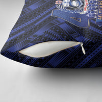Toa Samoa 40th Anniversary Pillow Cover Royal Blue Tribal LT9 - Polynesian Pride