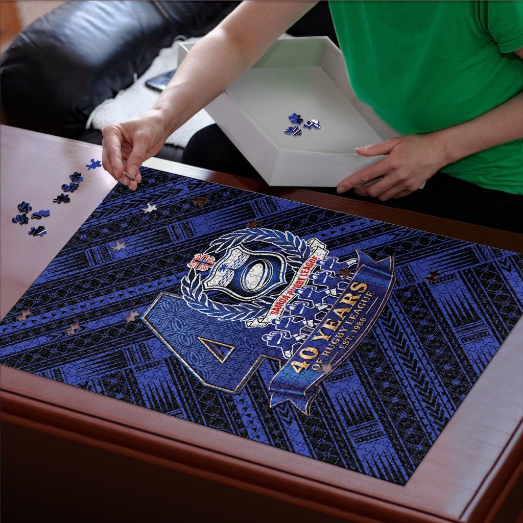 Toa Samoa 40th Anniversary Puzzle Royal Blue Tribal LT9 - Polynesian Pride