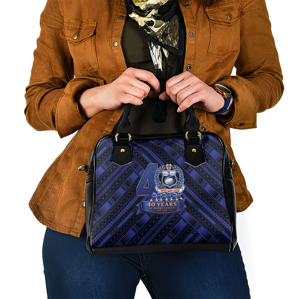 Toa Samoa 40th Anniversary Shoulder Handbag Royal Blue Tribal LT9 - Polynesian Pride