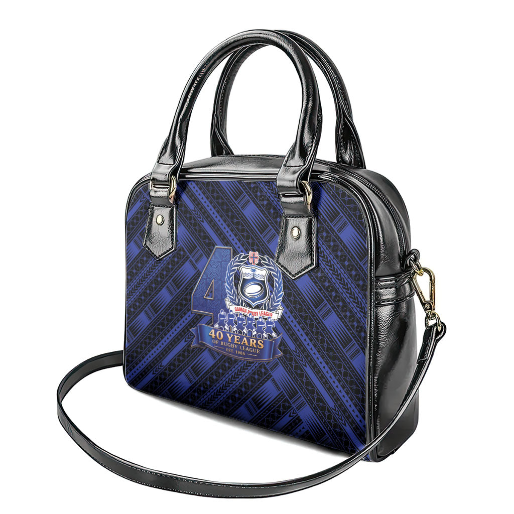 Toa Samoa 40th Anniversary Shoulder Handbag Royal Blue Tribal LT9 - Polynesian Pride