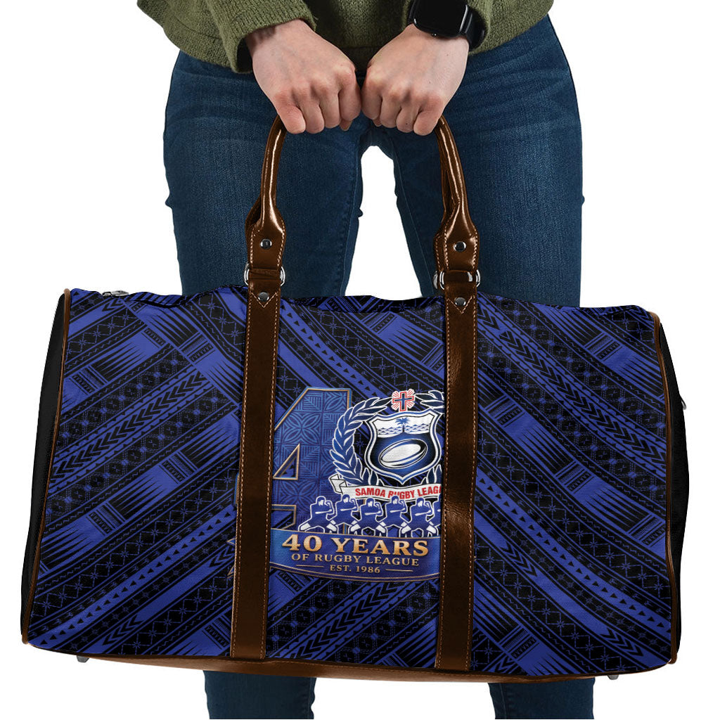 Toa Samoa 40th Anniversary Travel Bag Royal Blue Tribal LT9 Blue - Polynesian Pride