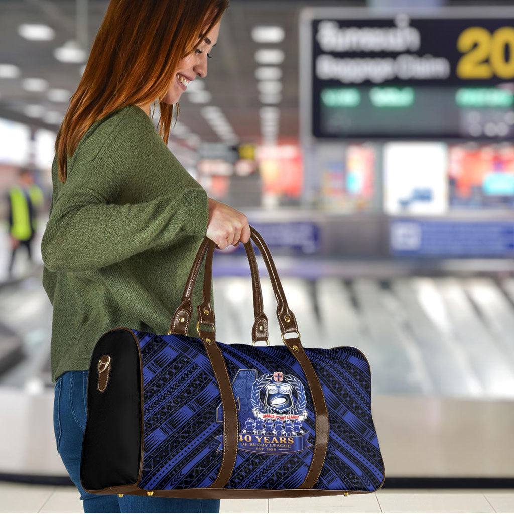 Toa Samoa 40th Anniversary Travel Bag Royal Blue Tribal LT9 - Polynesian Pride