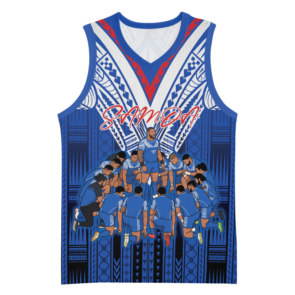 Toa Samoa Siva Tau Basketball Jersey Royal Blue Chevron Geometric Heritage LT9 Unisex Blue - Polynesian Pride