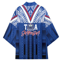 Toa Samoa Siva Tau Kimono Royal Blue Chevron Geometric Heritage LT9 - Polynesian Pride