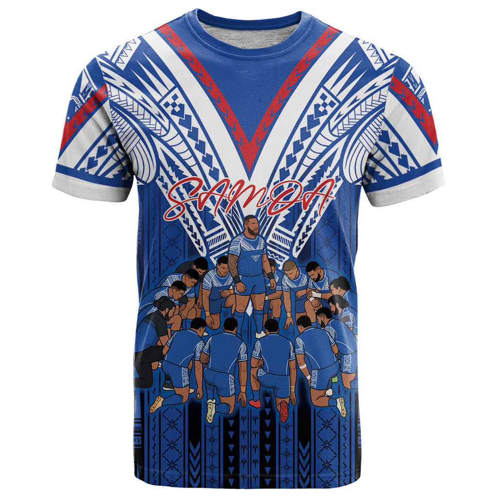 Toa Samoa Siva Tau T Shirt Royal Blue Chevron Geometric Heritage LT9 Blue - Polynesian Pride