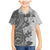 Polynesia Family Matching Mermaid Dress and Hawaiian Shirt Hibiscus and Hawaiian Tribal Tattoo Retro Style Gray Color LT9 Son's Shirt Gray - Polynesian Pride