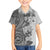 Polynesia Family Matching Puletasi Dress and Hawaiian Shirt Hibiscus and Hawaiian Tribal Tattoo Retro Style Gray Color LT9 Son's Shirt Gray - Polynesian Pride