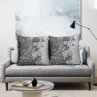 Polynesia Pillow Cover Hibiscus Hawaiian Tribal Tattoo Retro Gray LT9 - Polynesian Pride
