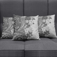 Polynesia Pillow Cover Hibiscus Hawaiian Tribal Tattoo Retro Gray LT9 - Polynesian Pride