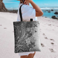 Polynesia Tote Bag Hibiscus Hawaiian Tribal Tattoo Retro Gray LT9 - Polynesian Pride