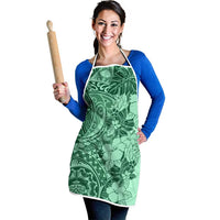Polynesia Apron Hibiscus Hawaiian Tribal Tattoo Retro Green LT9 - Polynesian Pride