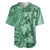 Polynesia Baseball Jersey Hibiscus and Hawaiian Tribal Tattoo Retro Style Green Color LT9 Green - Polynesian Pride