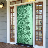 Polynesia Door Cover Hibiscus Hawaiian Tribal Tattoo Retro Green LT9 - Polynesian Pride