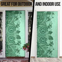 Polynesia Door Cover Hibiscus Hawaiian Tribal Tattoo Retro Green LT9 - Polynesian Pride