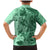 Polynesia Family Matching Mermaid Dress and Hawaiian Shirt Hibiscus and Hawaiian Tribal Tattoo Retro Style Green Color LT9 - Polynesian Pride