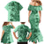 Polynesia Family Matching Mermaid Dress and Hawaiian Shirt Hibiscus and Hawaiian Tribal Tattoo Retro Style Green Color LT9 - Polynesian Pride