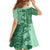 Polynesia Family Matching Summer Maxi Dress and Hawaiian Shirt Hibiscus and Hawaiian Tribal Tattoo Retro Style Green Color LT9 - Polynesian Pride