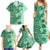 Polynesia Family Matching Summer Maxi Dress and Hawaiian Shirt Hibiscus and Hawaiian Tribal Tattoo Retro Style Green Color LT9 - Polynesian Pride