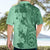 Polynesia Hawaiian Shirt Hibiscus and Hawaiian Tribal Tattoo Retro Style Green Color LT9 - Polynesian Pride