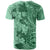 Polynesia T Shirt Hibiscus and Hawaiian Tribal Tattoo Retro Style Green Color LT9 - Polynesian Pride