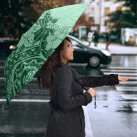 Polynesia Umbrella Hibiscus Hawaiian Tribal Tattoo Retro Green LT9 - Polynesian Pride