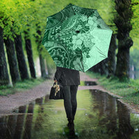 Polynesia Umbrella Hibiscus Hawaiian Tribal Tattoo Retro Green LT9 - Polynesian Pride