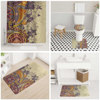 Polynesia Bathroom Set Hibiscus Hawaiian Tribal Tattoo Retro Tan LT9 - Polynesian Pride