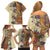 Polynesia Family Matching Off Shoulder Short Dress and Hawaiian Shirt Hibiscus and Hawaiian Tribal Tattoo Retro Style Tan Color LT9 - Polynesian Pride