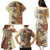 Polynesia Family Matching Puletasi Dress and Hawaiian Shirt Hibiscus and Hawaiian Tribal Tattoo Retro Style Tan Color LT9 - Polynesian Pride