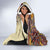 Polynesia Hooded Blanket Hibiscus and Hawaiian Tribal Tattoo Retro Style Tan Color LT9 - Polynesian Pride