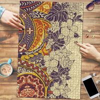 Polynesia Puzzle Hibiscus Hawaiian Tribal Tattoo Retro Tan LT9 Tan - Polynesian Pride
