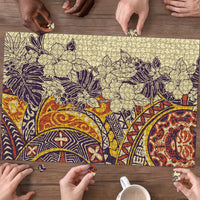 Polynesia Puzzle Hibiscus Hawaiian Tribal Tattoo Retro Tan LT9 - Polynesian Pride