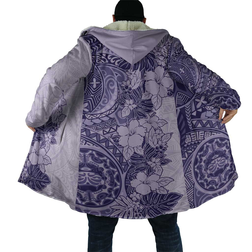 Polynesia Cloak Hibiscus Hawaiian Tribal Tattoo Retro Violet LT9 - Polynesian Pride