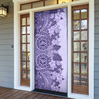 Polynesia Door Cover Hibiscus Hawaiian Tribal Tattoo Retro Violet LT9 - Polynesian Pride