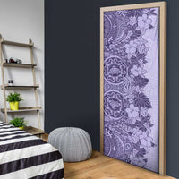 Polynesia Door Cover Hibiscus Hawaiian Tribal Tattoo Retro Violet LT9 - Polynesian Pride