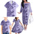 Polynesia Family Matching Off Shoulder Long Sleeve Dress and Hawaiian Shirt Hibiscus and Hawaiian Tribal Tattoo Retro Style Violet Color LT9 - Polynesian Pride