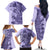 Polynesia Family Matching Off Shoulder Long Sleeve Dress and Hawaiian Shirt Hibiscus and Hawaiian Tribal Tattoo Retro Style Violet Color LT9 - Polynesian Pride