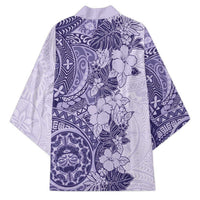 Polynesia Kimono Hibiscus Hawaiian Tribal Tattoo Retro Violet LT9 - Polynesian Pride