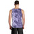 Polynesia Men Tank Top Hibiscus and Hawaiian Tribal Tattoo Retro Style Violet Color LT9 - Polynesian Pride