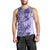 Polynesia Men Tank Top Hibiscus and Hawaiian Tribal Tattoo Retro Style Violet Color LT9 - Polynesian Pride