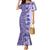 Polynesia Mermaid Dress Hibiscus and Hawaiian Tribal Tattoo Retro Style Violet Color LT9 Women Violet - Polynesian Pride