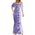 Polynesia Mermaid Dress Hibiscus and Hawaiian Tribal Tattoo Retro Style Violet Color LT9 - Polynesian Pride