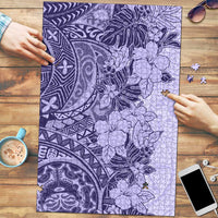 Polynesia Puzzle Hibiscus Hawaiian Tribal Tattoo Retro Violet LT9 Violet - Polynesian Pride