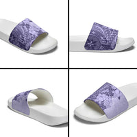 Polynesia Slide Sandals Hibiscus Hawaiian Tribal Tattoo Retro Violet LT9 - Polynesian Pride
