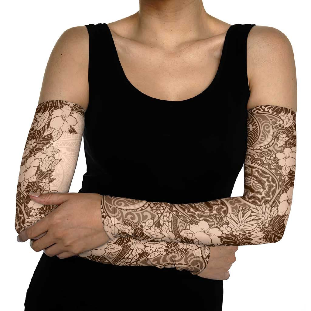 Polynesia Arm Sleeves Hibiscus Hawaiian Tribal Tattoo Retro Pink Pastel LT9 - Polynesian Pride