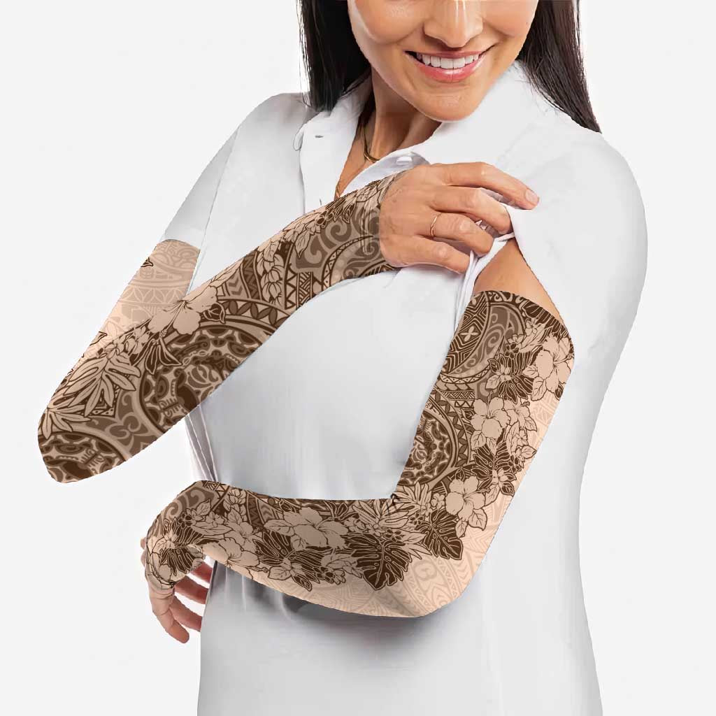 Polynesia Arm Sleeves Hibiscus Hawaiian Tribal Tattoo Retro Pink Pastel LT9 - Polynesian Pride