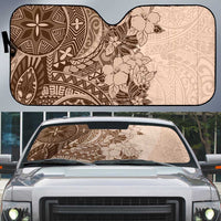 Polynesia Auto Sun Shade Hibiscus Hawaiian Tribal Tattoo Retro Pink Pastel LT9 Pink Pastel - Polynesian Pride