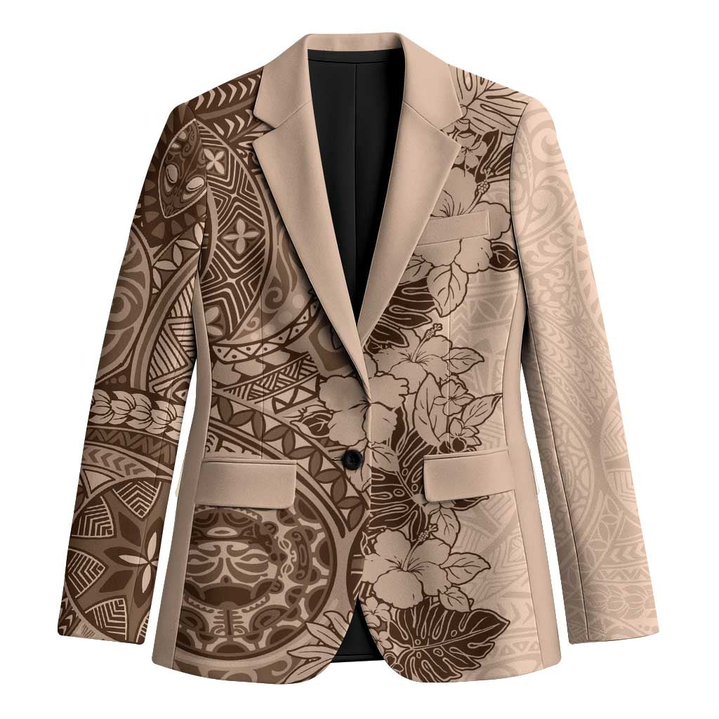 Polynesia Blazer Hibiscus Hawaiian Tribal Tattoo Retro Pink Pastel LT9 Unisex Pink Pastel - Polynesian Pride
