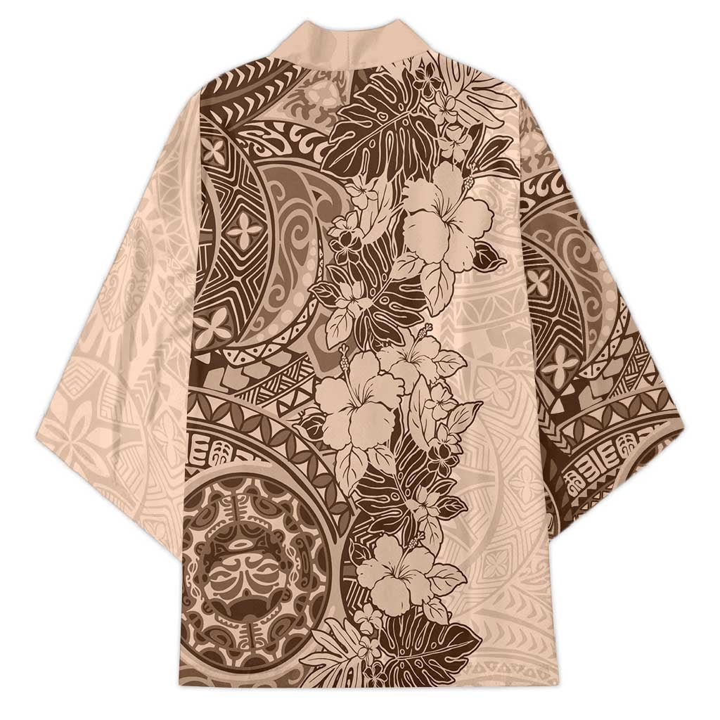 Polynesia Kimono Hibiscus Hawaiian Tribal Tattoo Retro Pink Pastel LT9 - Polynesian Pride